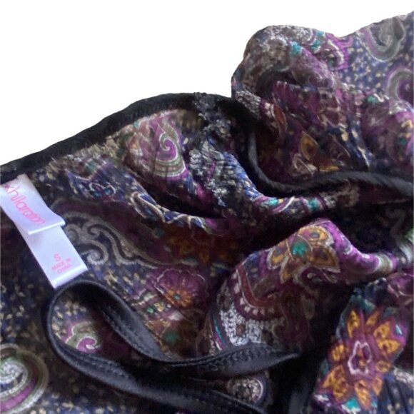 Xhilaration Womens Paisley Mini Dress-Black/Multicolor-Size Small-GUC - Picture 9 of 12